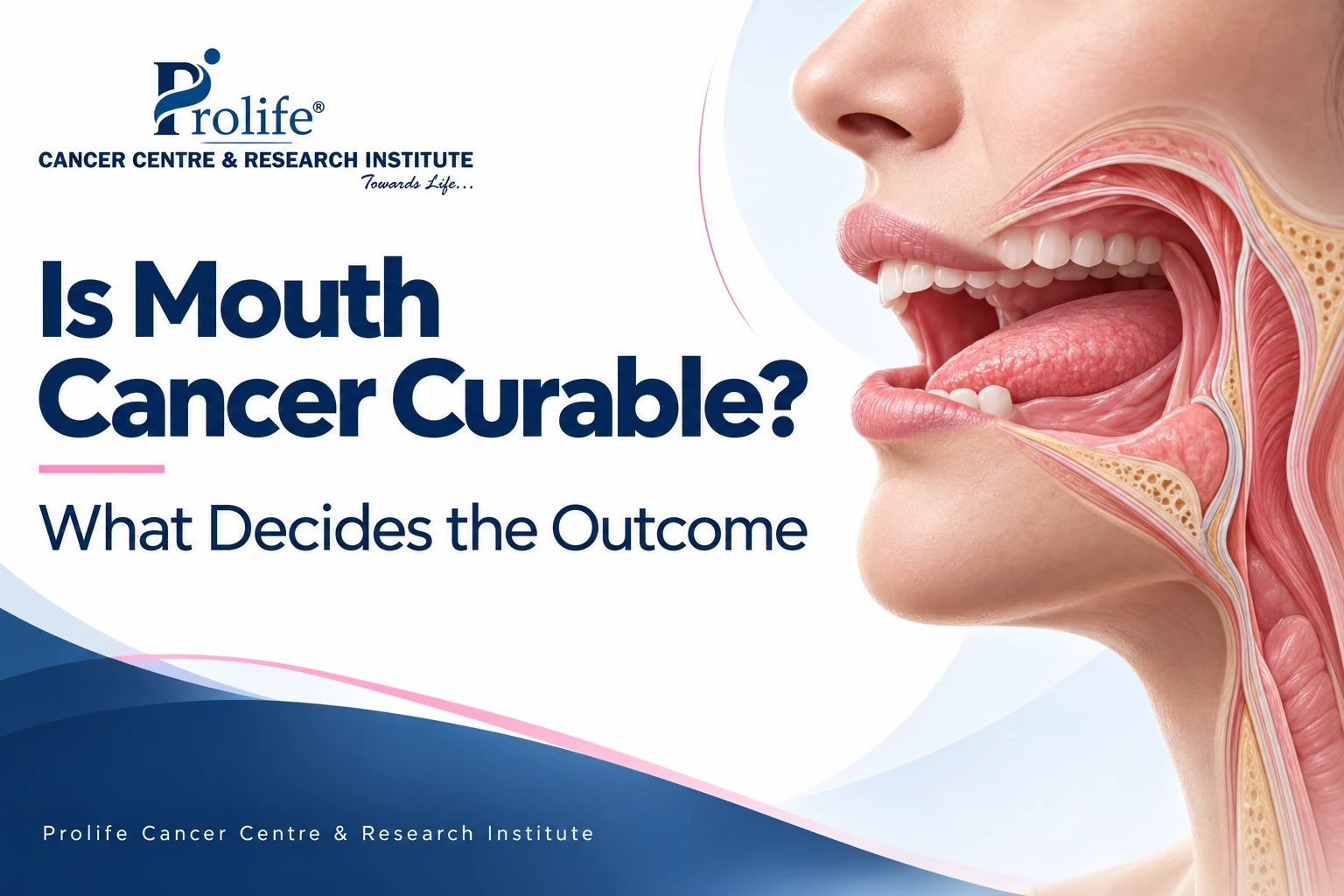 Mouth anatomy illustration for “Is Mouth Cancer Curable?” blog by Prolife Cancer Centre, Pune.