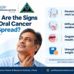 Signs that oral cancer may have spread, including neck lump, difficulty swallowing, mouth pain and unexplained weight loss.